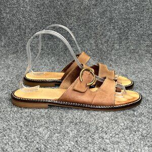 Coach And‎ Four Tucano Sandals Women's Size 8 Brown Leather Buckle Strap Slides